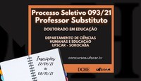 DCHE abre processo seletivo para professor substituto