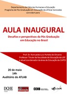 DCHE realiza aula inaugural com Prof. Dr. Romualdo Portela: "Desafios e perspectivas da Pós-Graduação em Educação no Brasil